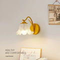 Retro Girl Head Flower Wall Lamp